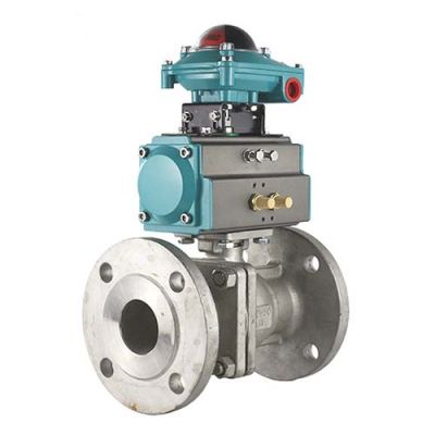 DN150 Stainless Steel Flanged Pneumatic Ball Valve