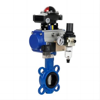 304 316L stainless steel low price 300mm pneumatic butterfly valve