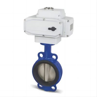 Dn50 Cast Iron Wafer Electric Butterfly Valve