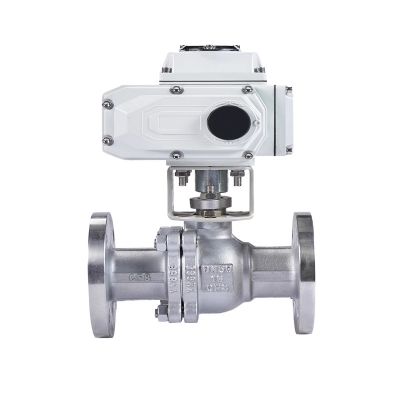 Stainless Steel CF8 CF3M CF8M CF3 220V Electric Switch Bisc Ball Valves