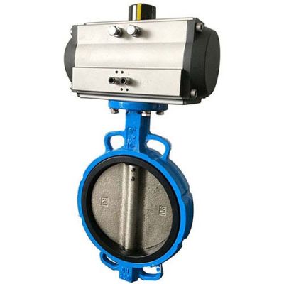 Pneumatic Operated Butterfly Valve Wafer Pneumatic Actuator Valve