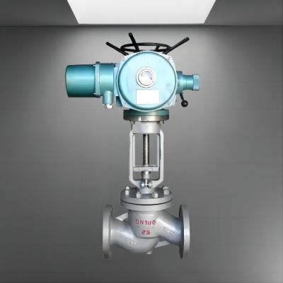Multi-turn 220VAC 380VAC Electric Actuator Flange Motorized Ductile Iron 2 Way Globe Valve