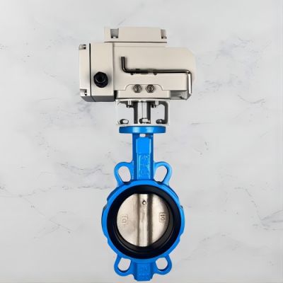 DN80 3 Inch Lug Type Motor Operated Electric Actuator Butterfly Valve
